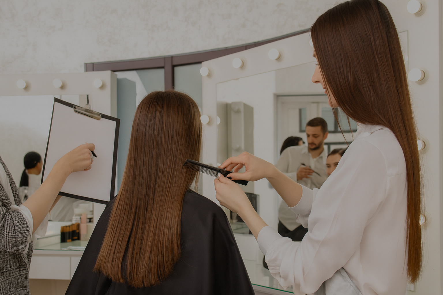 Advanced hair styling including updos and waves for special occasions
