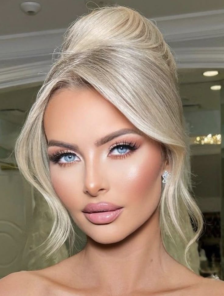 Professional updo hairstyling and makeup application services
